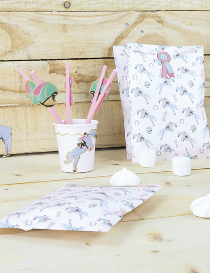 10 ló -in -law szalma rózsaszín 20 cm