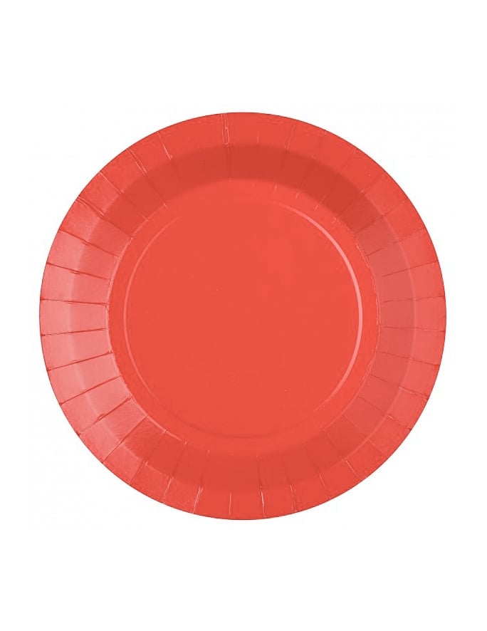 Assiettes en carton pour dessert rouge