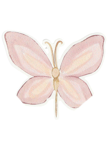 10 pasztellrózsaszín és lila papír tündérszalvéta, 33 x 33 cm pillangóminta