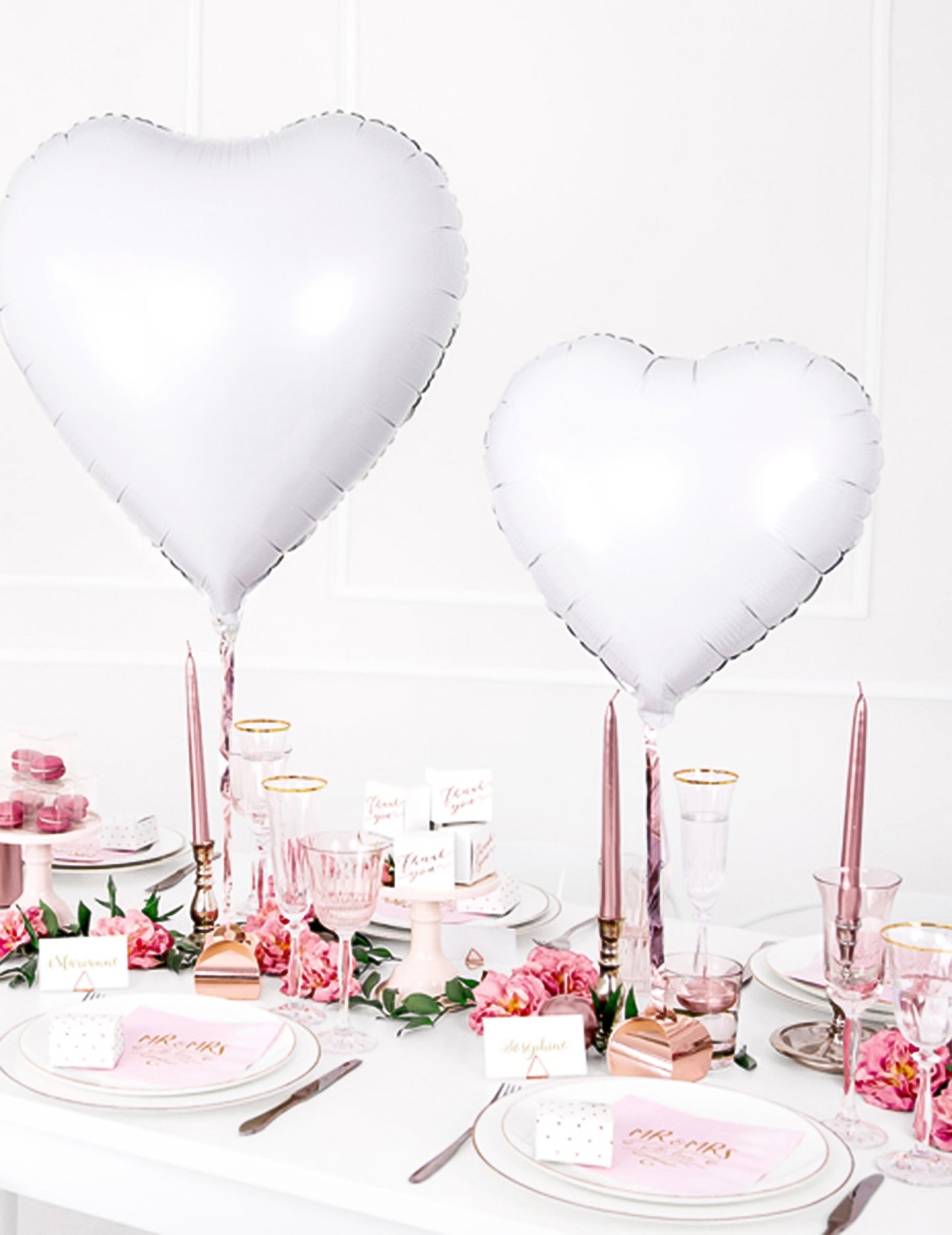 10 db rozéarany háromszög alakú helyjelölő tartó 2.3 cm fém