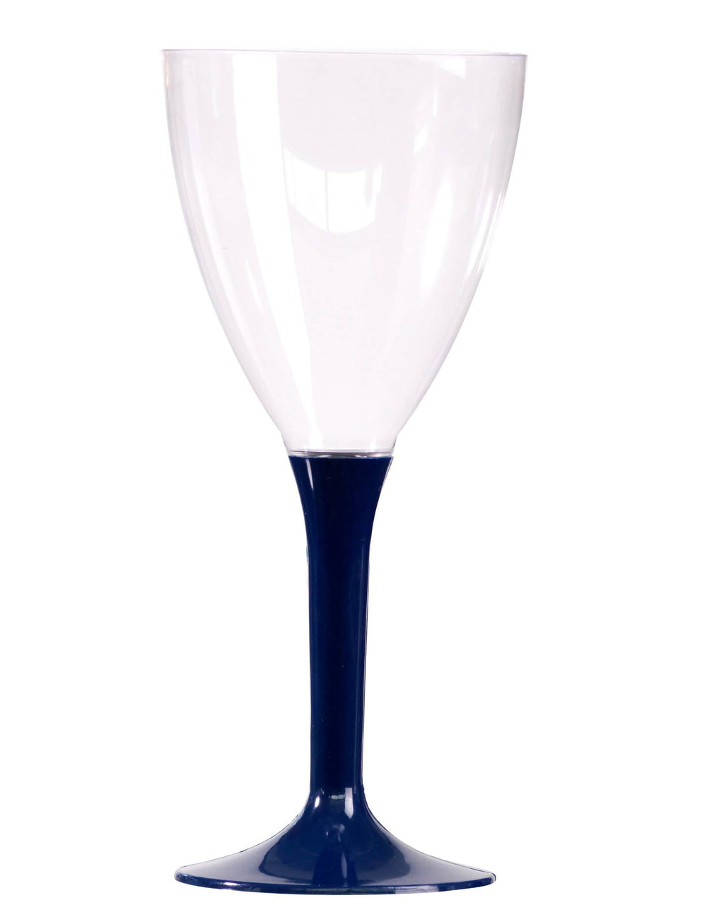 Műanyag borospohár bulira tengerészkék lábbal 160 ml