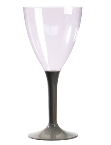 10 db átlátszó borospohár bézs szárral, 160 ml