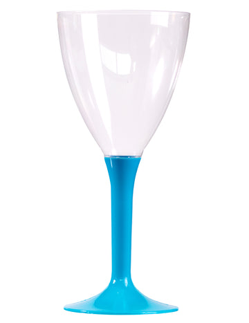 10 türkiz talpú borospohár, 160 ml, partikra