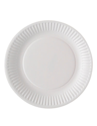 Assiettes en carton compostables pour fête blanches