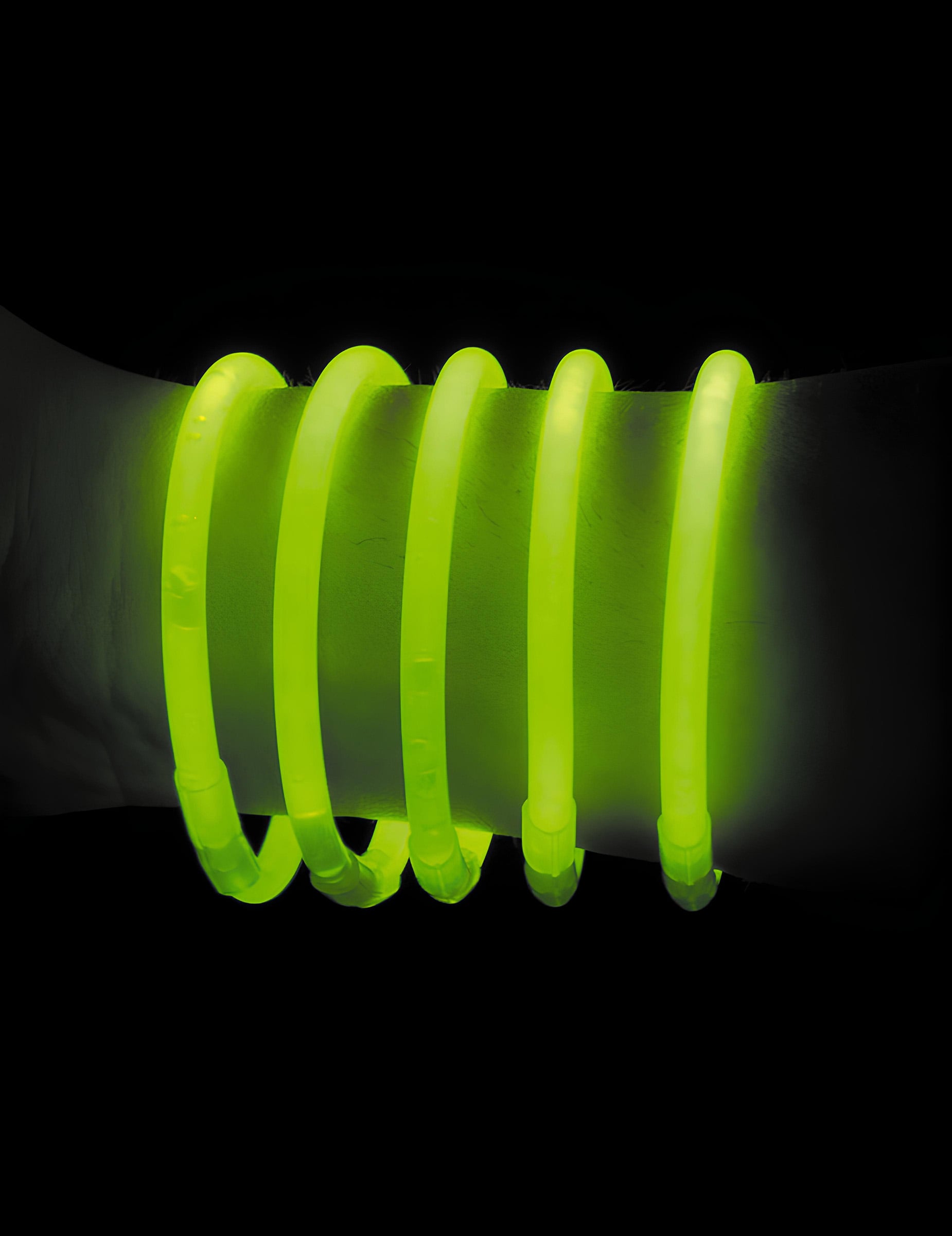 Bracelets phosphorescents pour fête verts