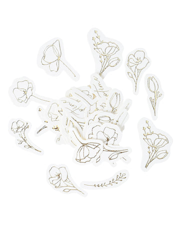 100 konfetti keresztelőre, arany virágok