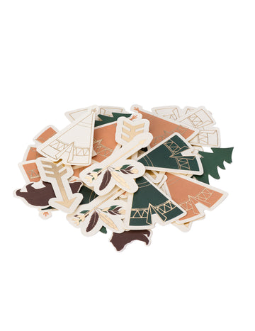 100 indiai erdei állat és tipi asztali konfetti