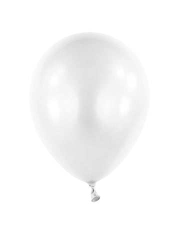 100 mini gyöngyfehér latex lufi 13 cm bárkáért