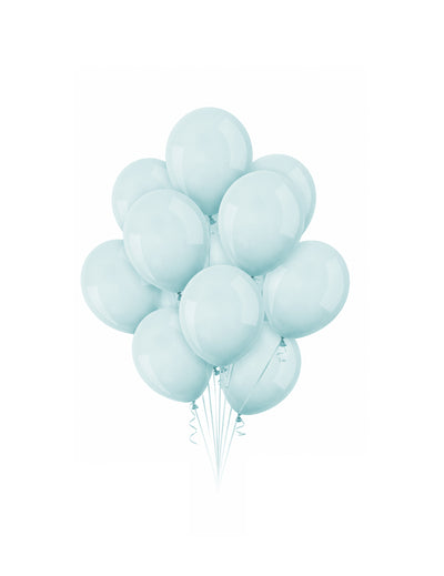 100 mini pasztellkék latex lufi 13 cm ívekhez és kockákhoz