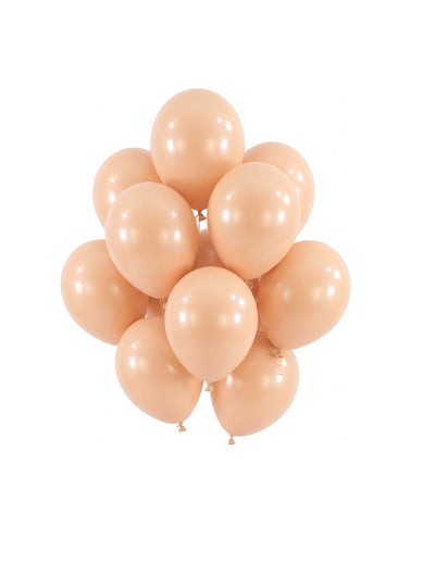 100 mini barackszínű latex lufi 13 cm pasztell parti dekorációk