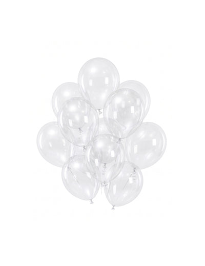100 mini átlátszó latex lufi 13 cm parti dekorációkhoz