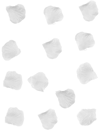 100 fehér textil rózsaszirom 5 x 5 cm 