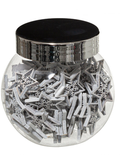 100 kis fehér csillag party dekoráció 