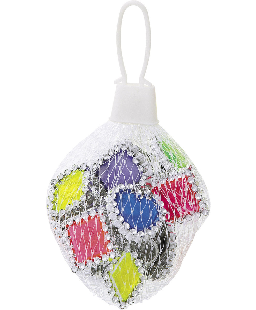Lot de 12 bagues diamants pour piñata pour enfant multicolores