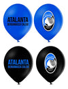 12 db Atalanta™ kék és fekete latex lufi, 30 db cm
