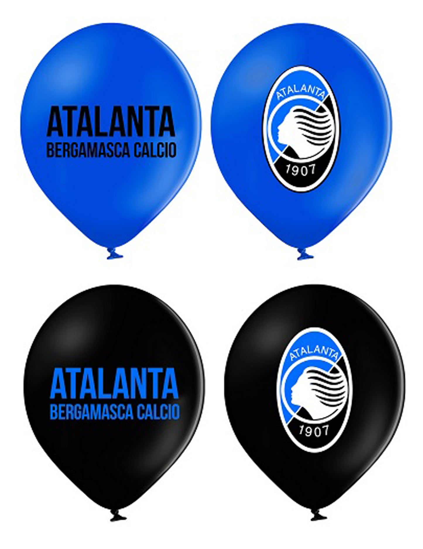 12 db Atalanta™ kék és fekete latex lufi, 30 db cm