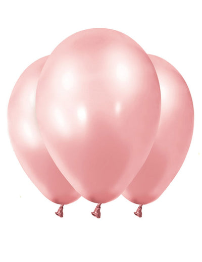 Ballons métallisés pour décoration rose gold
