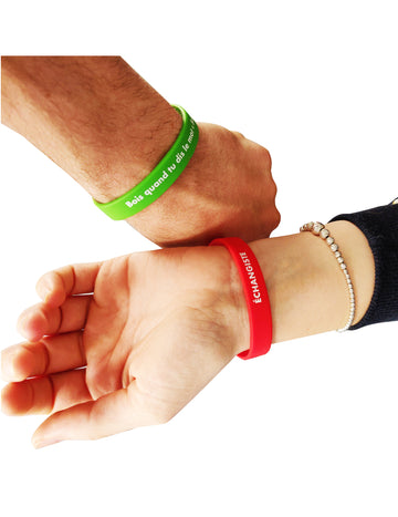 10 darab több színű szilikon humoros kihívás karkötő felnőtteknek