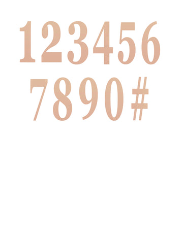 12 rozéarany öntapadós szám 14 cm dekorációhoz