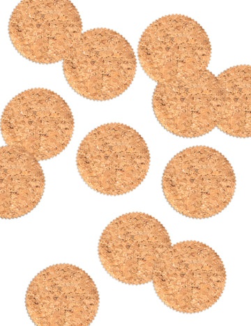 12 kerek parafa konfetti 10 cm recés szélekkel