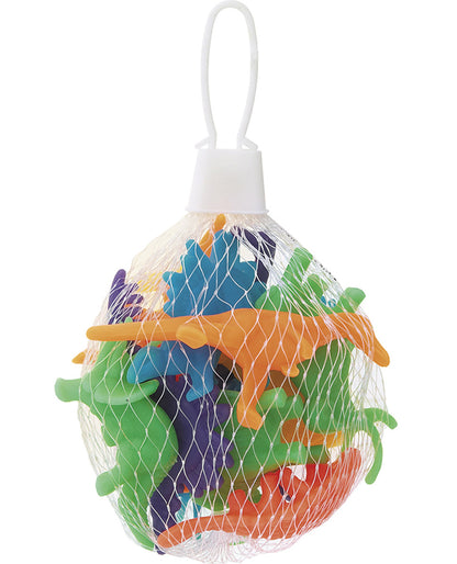12 miniatűr, többszínű műanyag dinoszaurusz 5 cm piñatákhoz