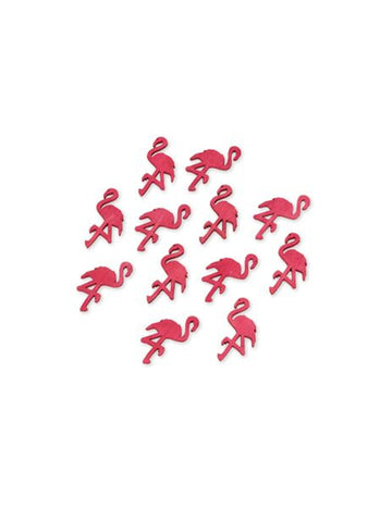 12 db fa rózsaszín flamingó, 5 x 2,5 cm, egzotikus dekoráció