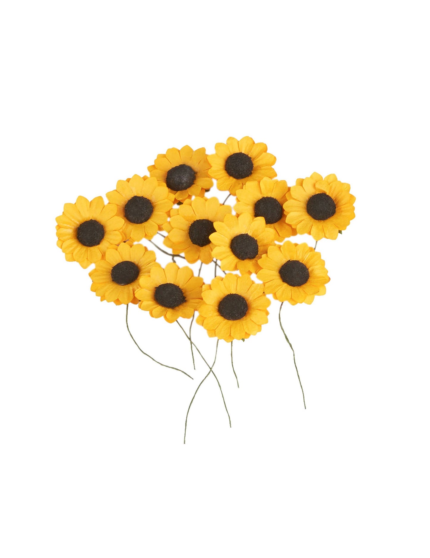 12 sárga mezei virág 2,5 cm napraforgó típusú 