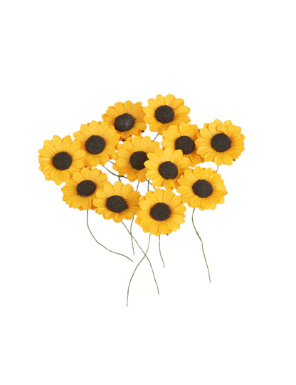 12 sárga mezei virág 2,5 cm napraforgó típusú 