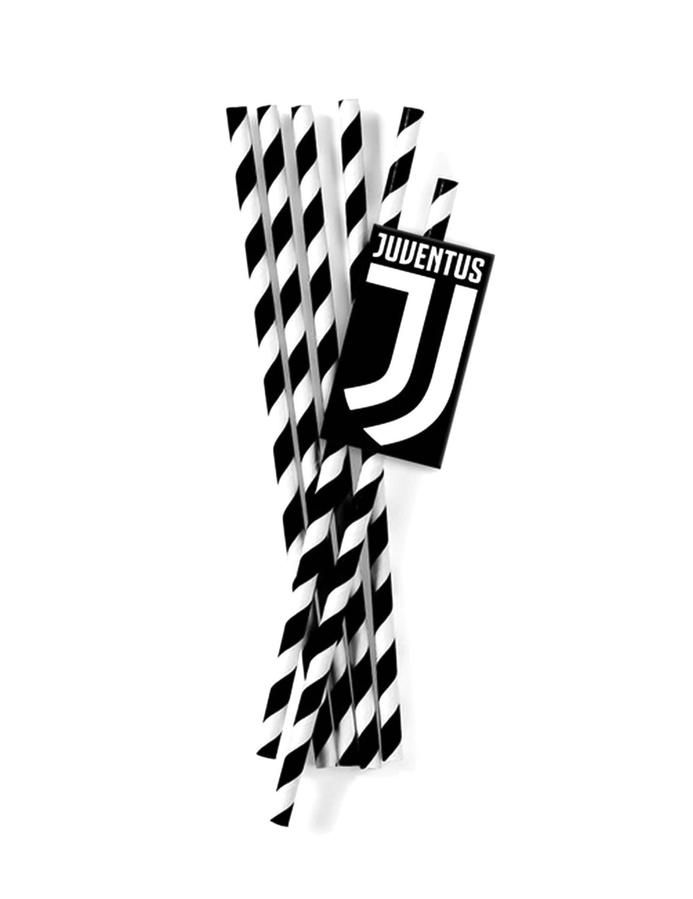 Karton szívószálak juventus fekete és fehér csíkos ünnepségre