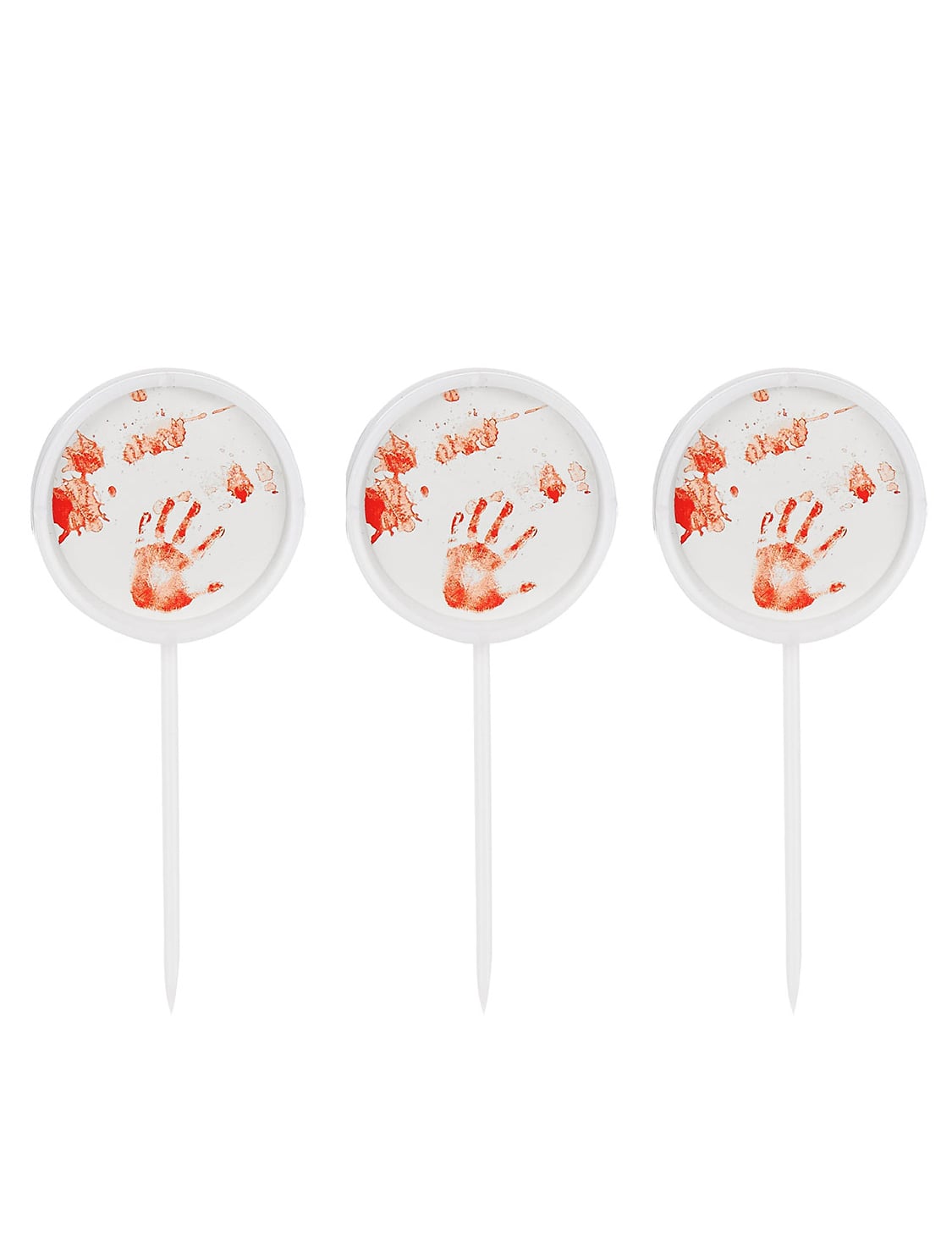 12 Pics mains ensanglantées pour Halloween blancs et rouges
