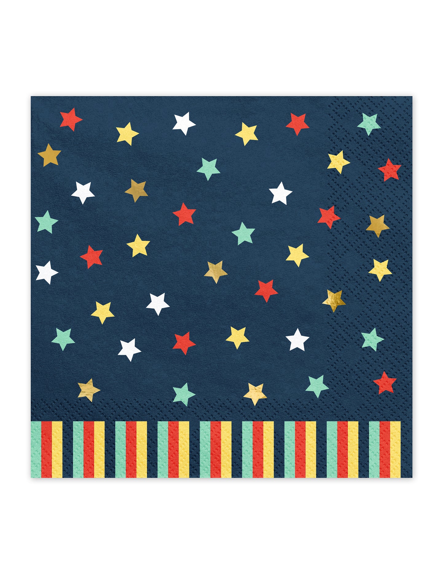 12 db színes, csillag alakú papírszalvéta, 33 x 33 cm cm sötétkék háttér