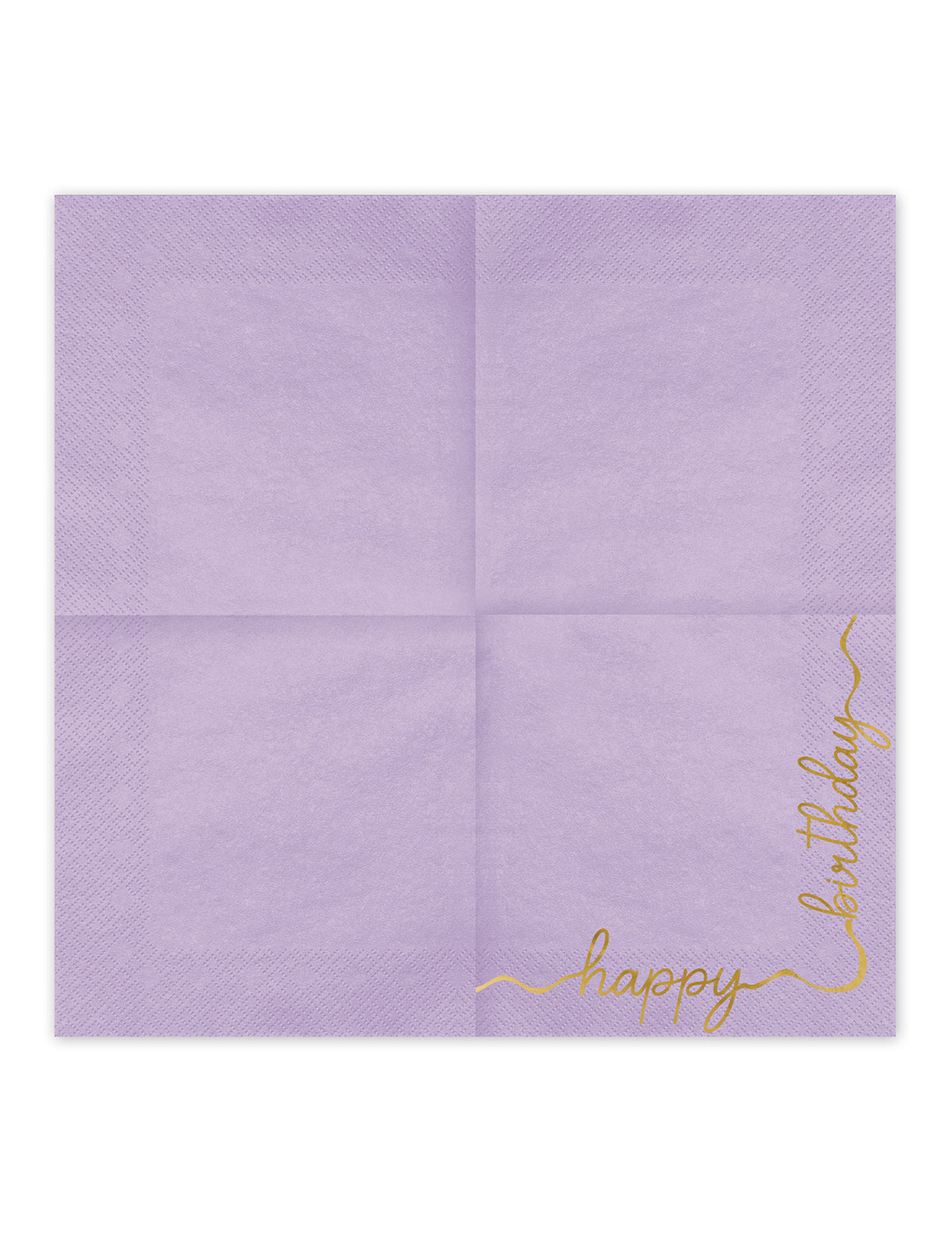 12 db Happy Birthday pasztell és arany papírszalvéta 33 × 33 cm