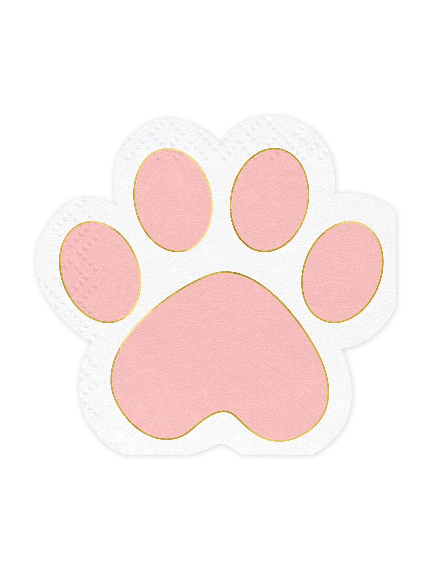 12 pasztellrózsaszín és arany macskamancs papírszalvéta