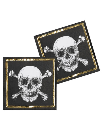 20 Kalózpapír törölköző Jolly Roger 33 x 33 cm
