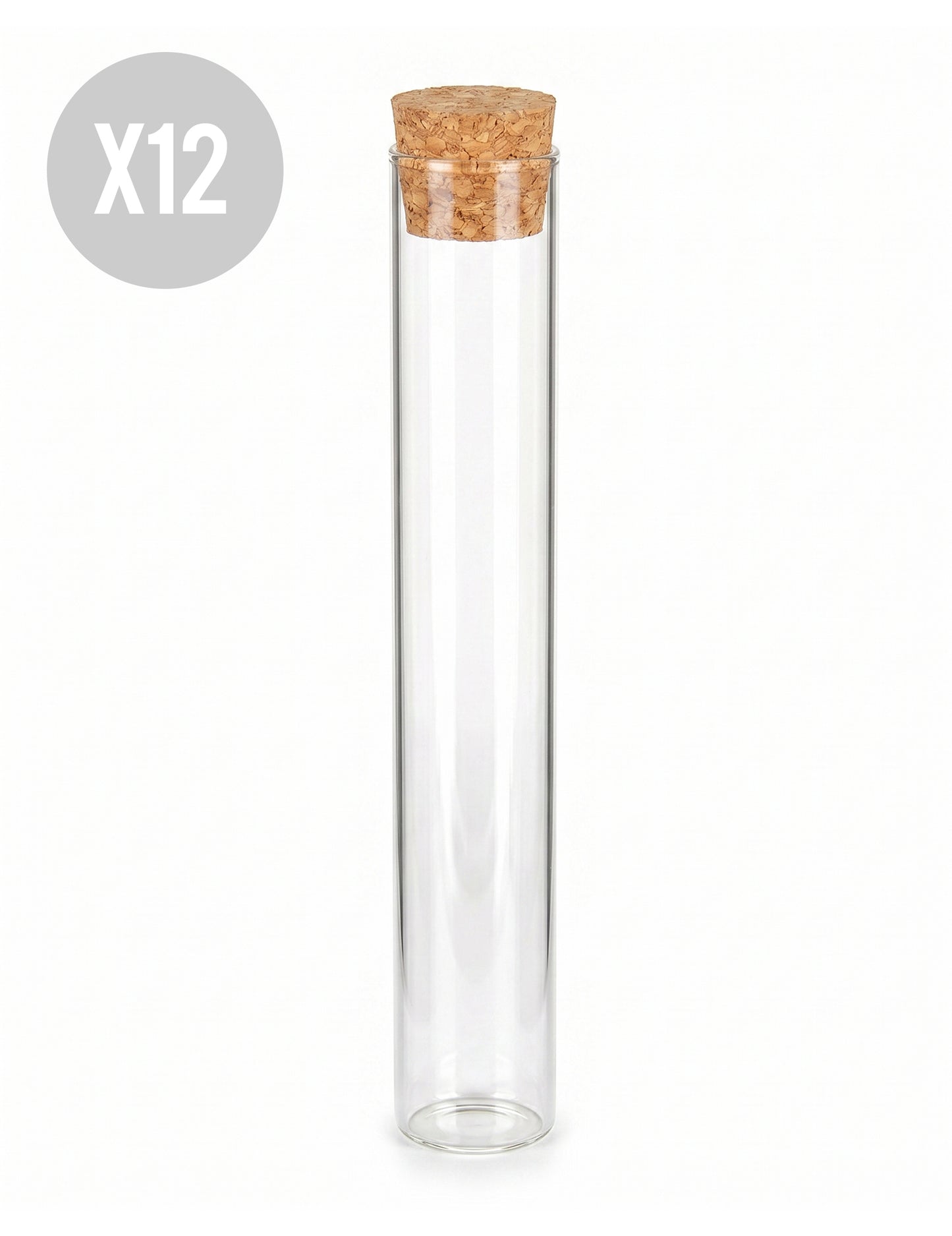 12 db 15 cm-es üveg kémcső