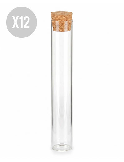12 db 15 cm-es üveg kémcső