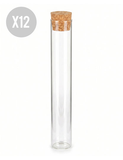 12 db 15 cm-es üveg kémcső