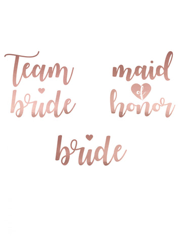 Rózsaarany Team bride ideiglenes tetoválások nőknek