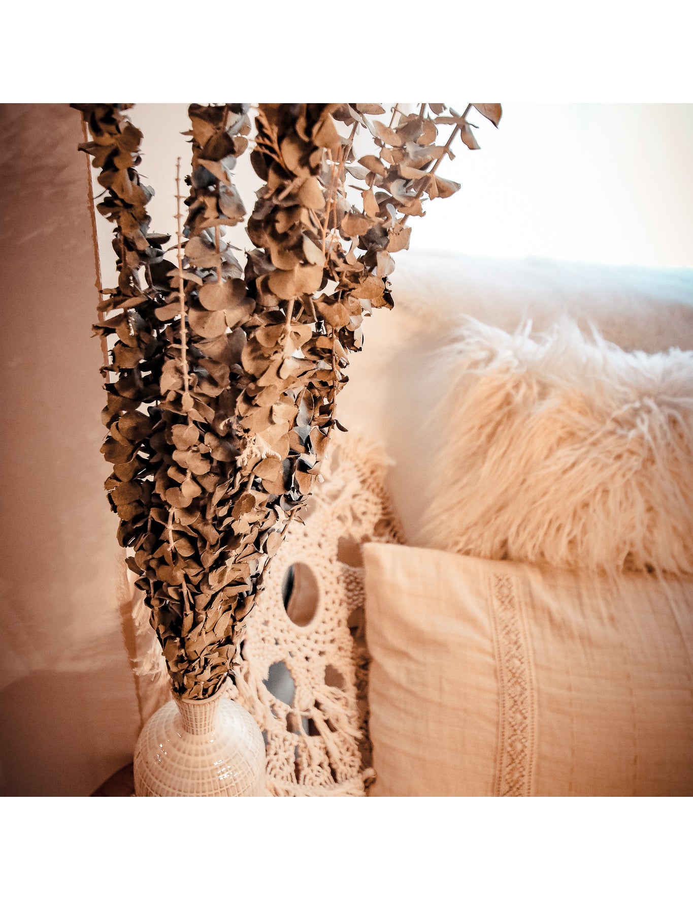 15 ága a szárított eukaliptusz 150 g 66 cm -es ága