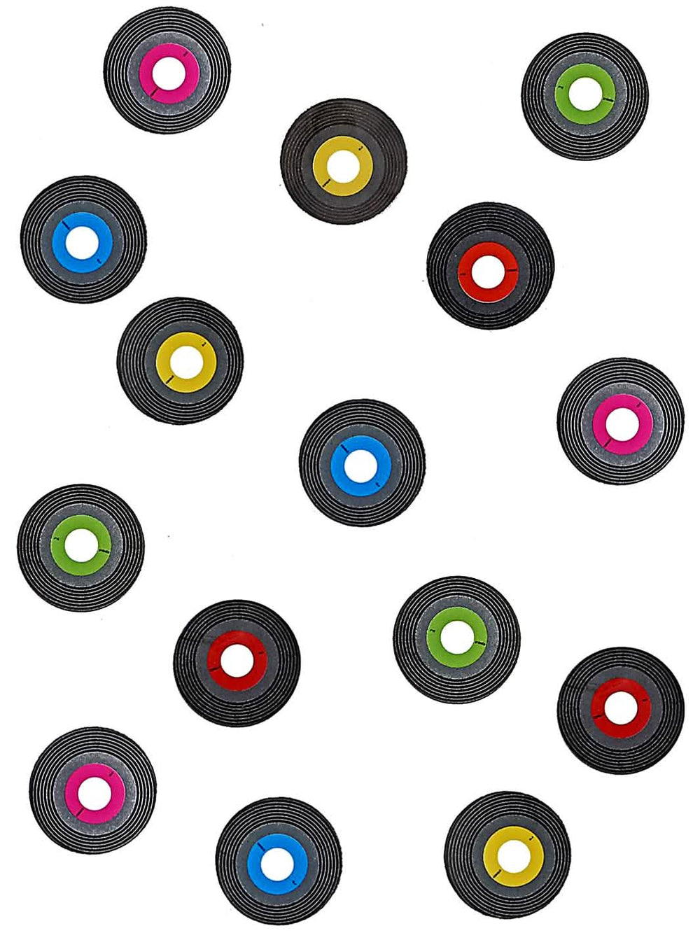 asztali konfetti vinyl lemezek 150-es kiszerelés sokszínű