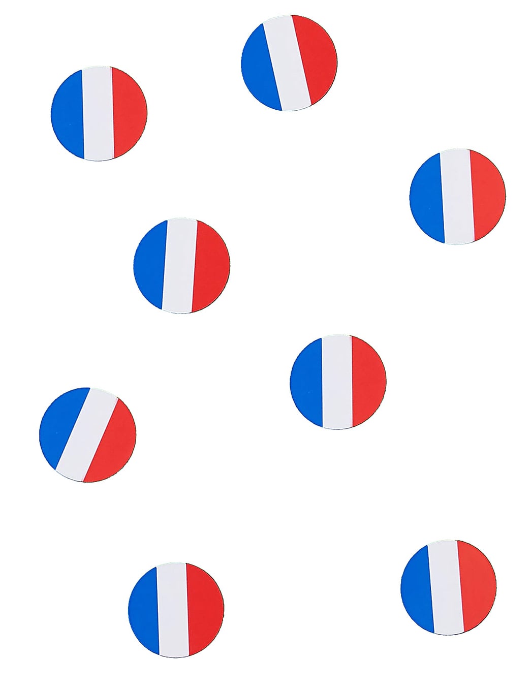 Confettis de table drapeau France pour supporters bleu blanc rouge