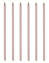 Bougies géantes pour gâteau rose gold avec bobèches