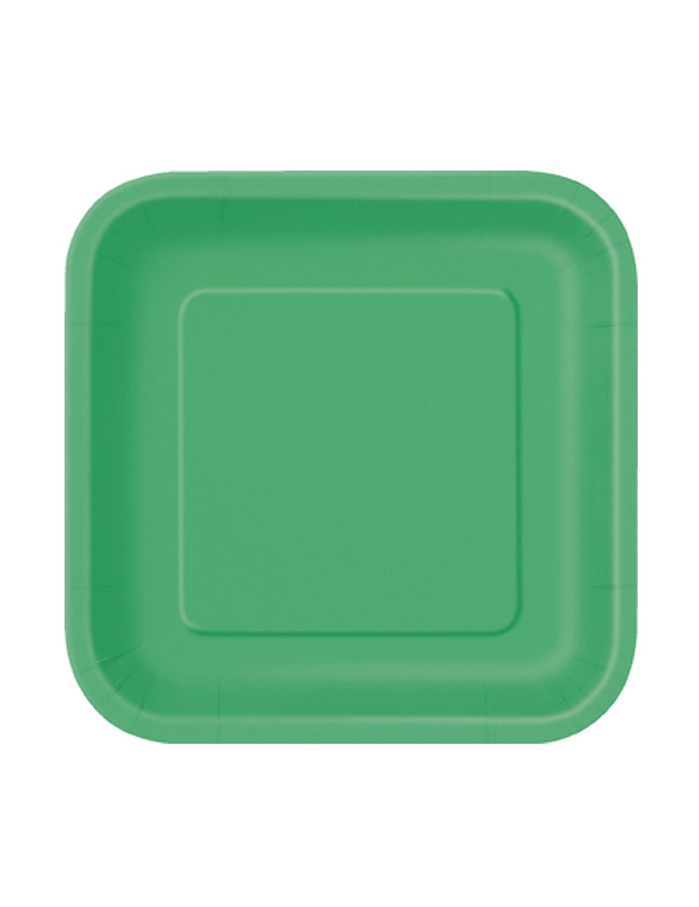 Assiettes en carton vert émeraude pour fête carrées