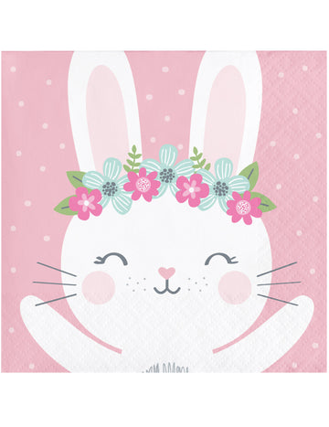 16 kis rózsaszín papír szalvéta Petit Lapin 25 x 25 cm 