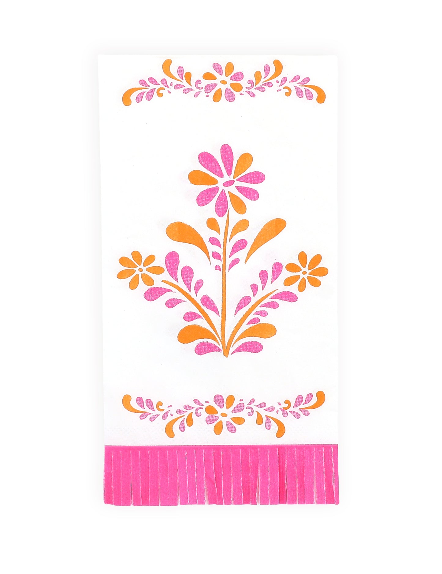 16 Serviettes en papier à franges Pink Limonade 20 x 40 cm