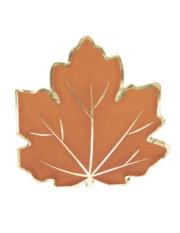 16 narancssárga és arany őszi levél papírszalvéta