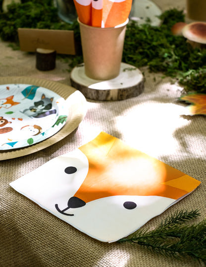 16 db rókafejes papírszalvéta 33 x 33 cm születésnapra