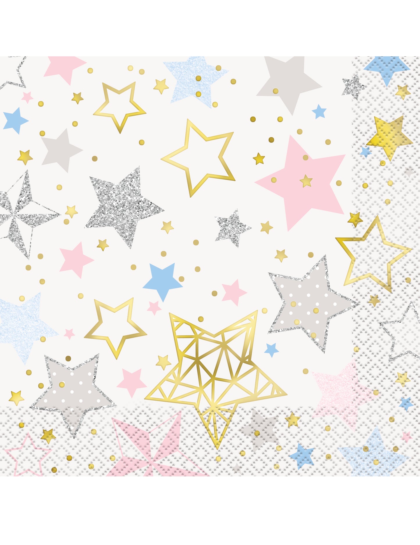 16 db Twinkle Twinkle Little Star papírszalvéta, 33 x 33 cm kis csillagokkal