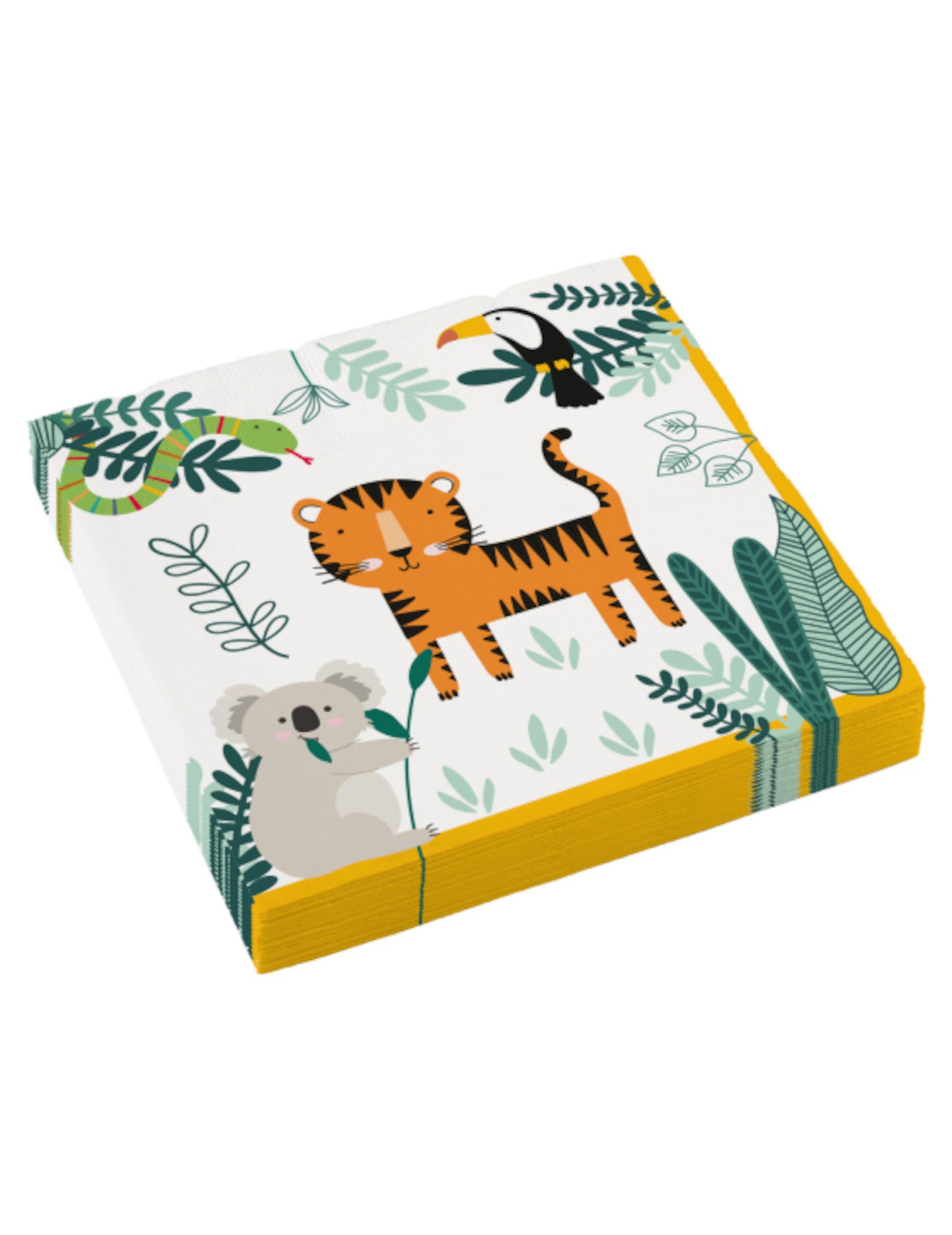 16 db Get Wild Safari papírszalvéta, 33 x 33 cm dzsungelállatok