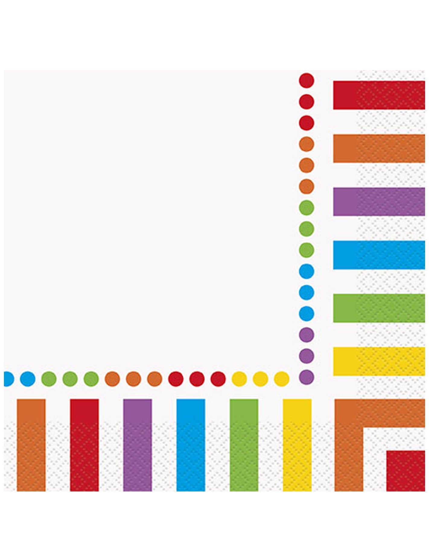 16 csíkos, pöttyös, színes papír szalvéta születésnapra 33 x 33 cm 